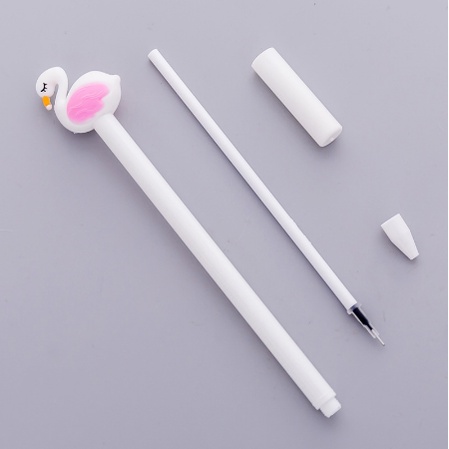 

Pulpen bentuk angsa gel cair stationery alat tulis pena 3d karakter