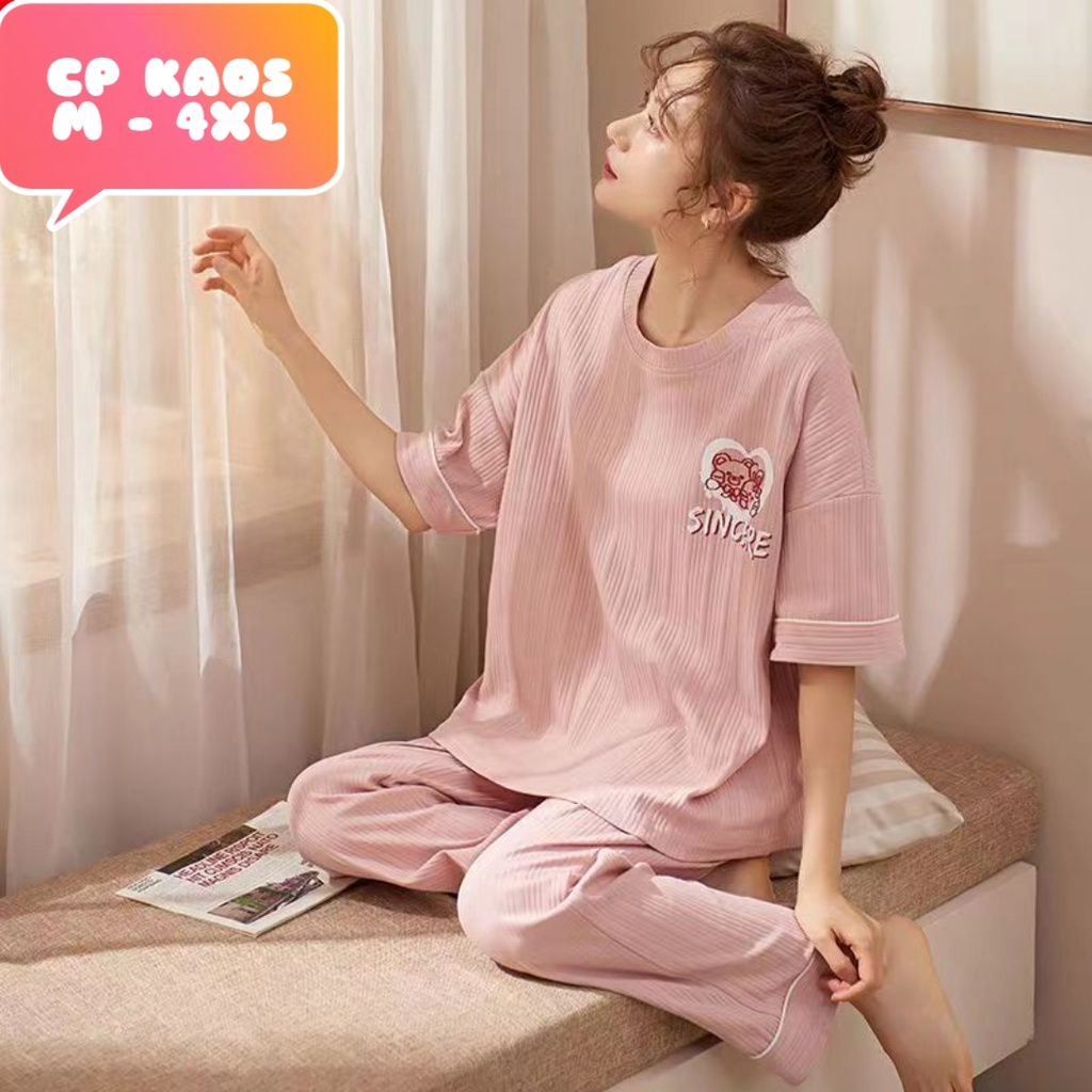 KAWAI BAJU TIDUR SE TELAN PIYAMA CP KAOS SIZE M - 4XL IMPORT