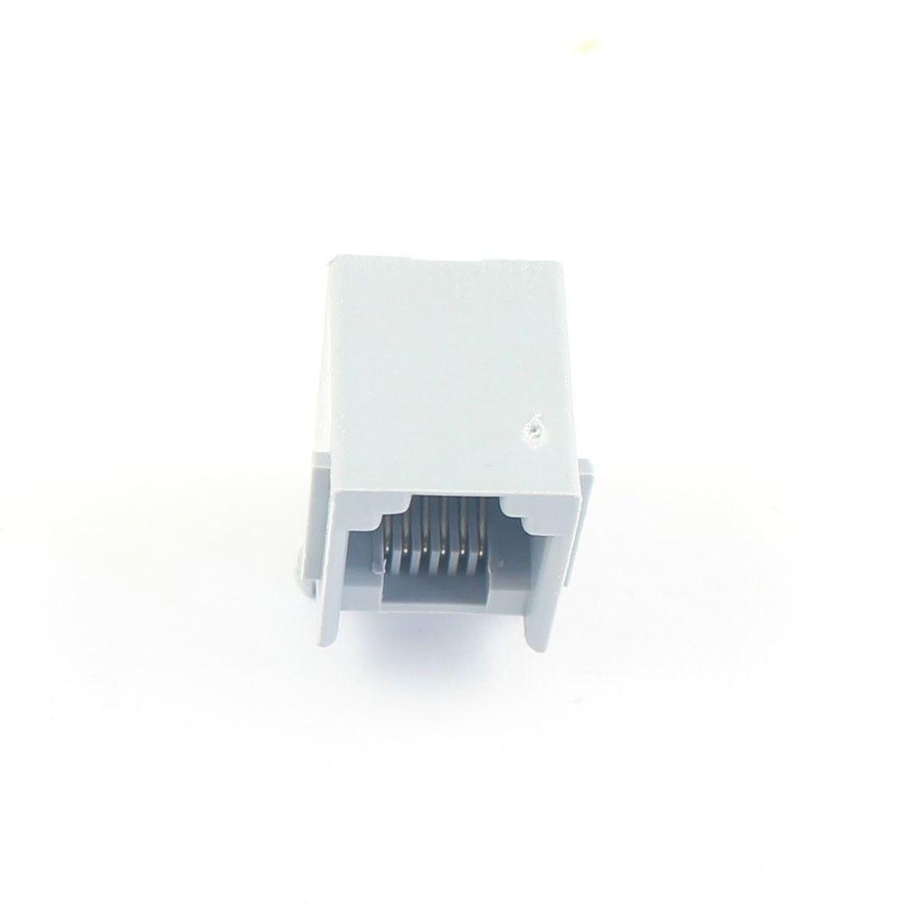 Augustina RJ12 Socket Perlengkapan Telepon 90derajat 6pin Kristal 6p6c Socket RJ11 Terminal Konektor