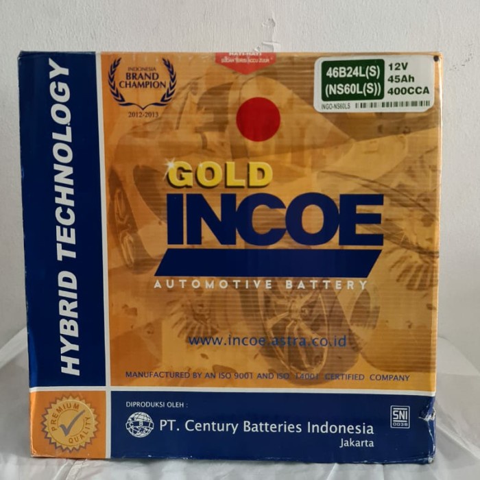 Aki mobil Honda HRV, CRV, Accord NS60LS INCOE Gold Astra Accu basah