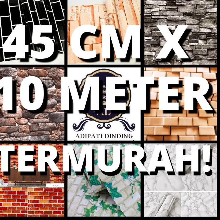 Stok terbaru  Wallpaper Motif Bata Putih,Wallpaper Motif Batu Alam, Wallpaper Dinding Motif Bata Mer