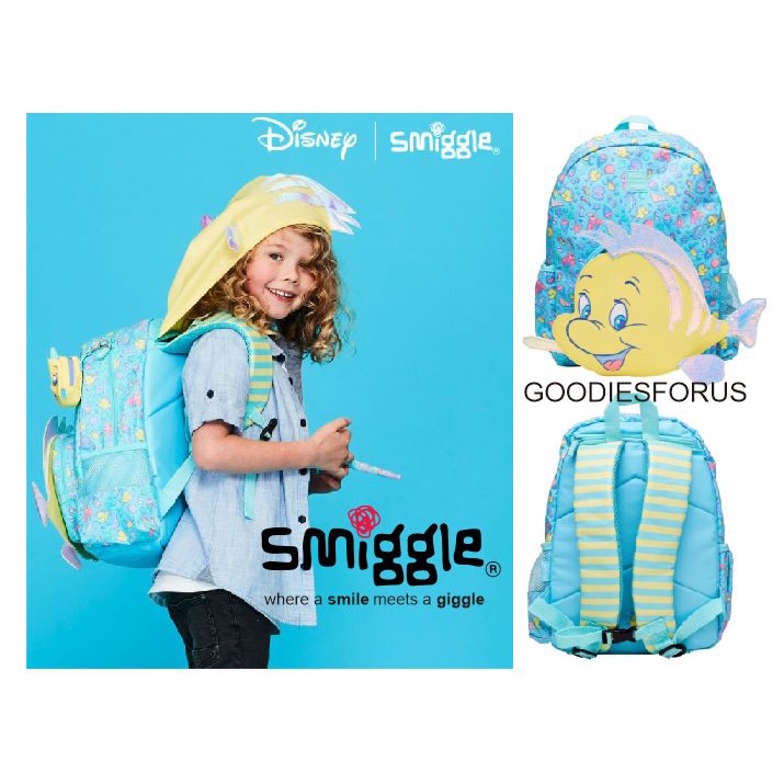 Disney Princess Junior Hoodie Backpack Smiggle/Tas Sekolah Smiggle/Hoodie Smiggle/Smiggle Original/S