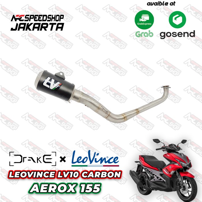 Knalpot Leovince Lv 10 Carbon Header Drake R9 Yamaha Aerox 155 Old #Original