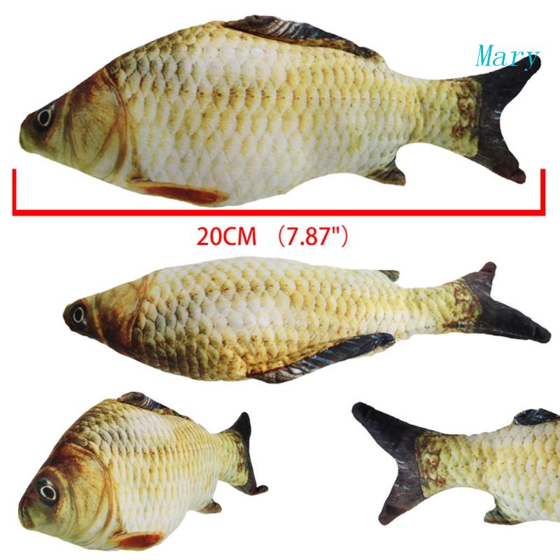 Mary 3D Carp Fish Cushion Bantal Hewan Mainan Mewah Anak Hadiah Dekorasi Rumah 20cm/7in