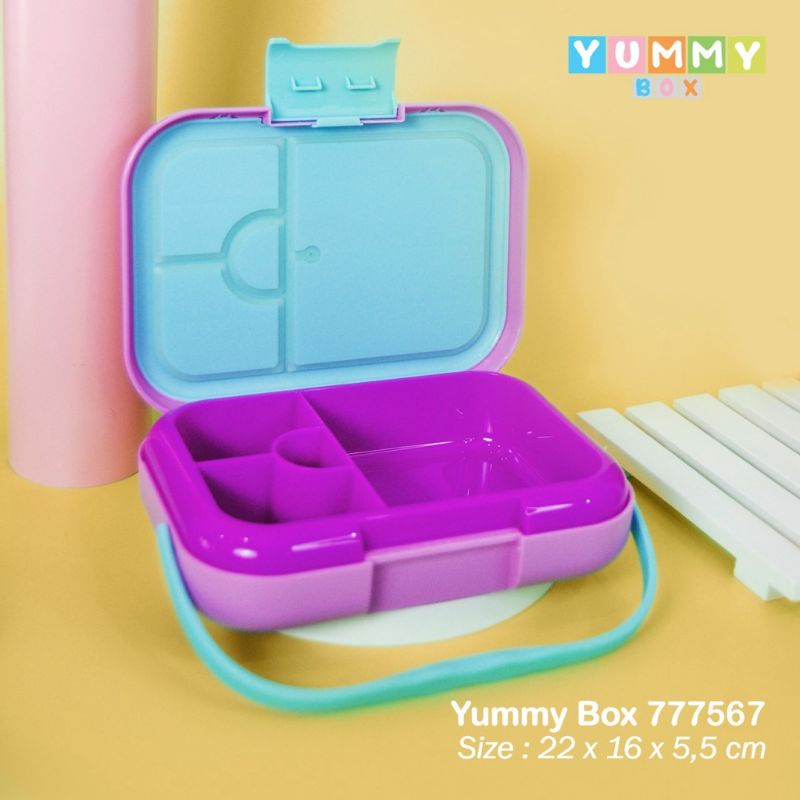 Yummy Box Carry Medium Bento Colors 777567 / Kotak Bekal Makan Anak