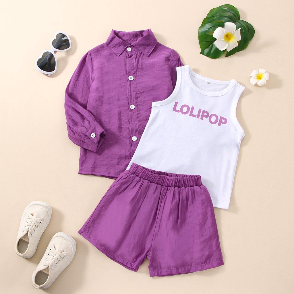 (LOLI-JKT) BS-375 STELAN ANAK CEWEK LOGO LOLIPOP 7 WARNA BAHAN BAGUS SIZE 100-150