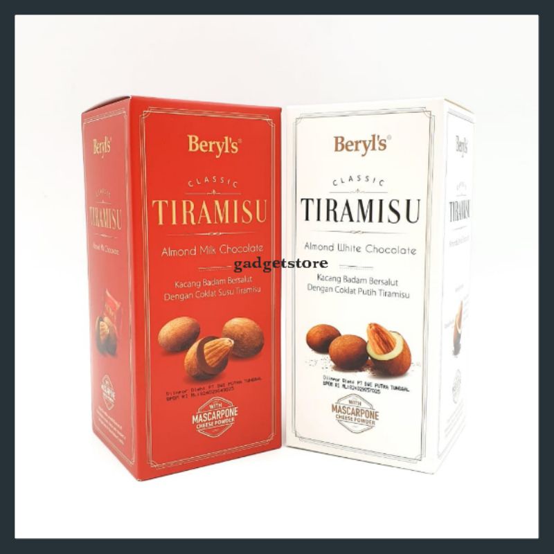 Beryls Coklat Almond milk &amp; Almond White Tiramisu 200g