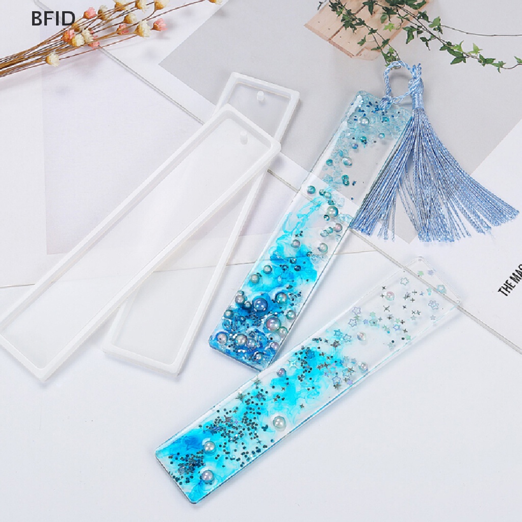 [BFID] Persegi Panjang Silikon Bookmark Cetakan DIY Membuat Perhiasan Resin Epoxy DIY Craft Mould [ID]