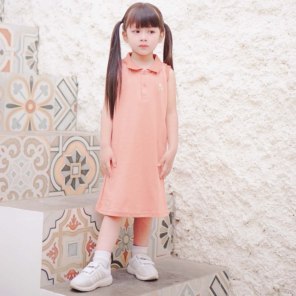 T24 - Keola Basic Casual Polo Dress Katun Anak / Rok Anak - Flower Series