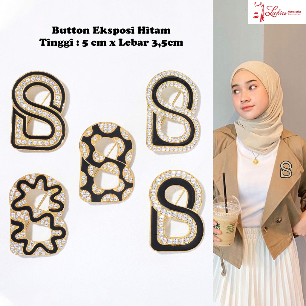 Bros Button / Hijab / Jilbab / Blazer / Kemeja / 5 Motif eksposi cat