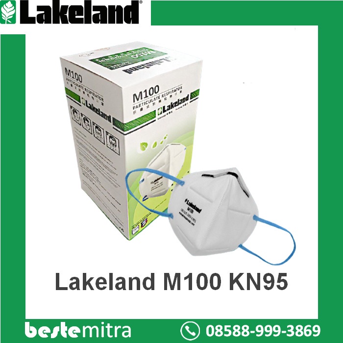 Sagu Masker Respirator M100 Kn95 Lakeland - 50Pcs/Box