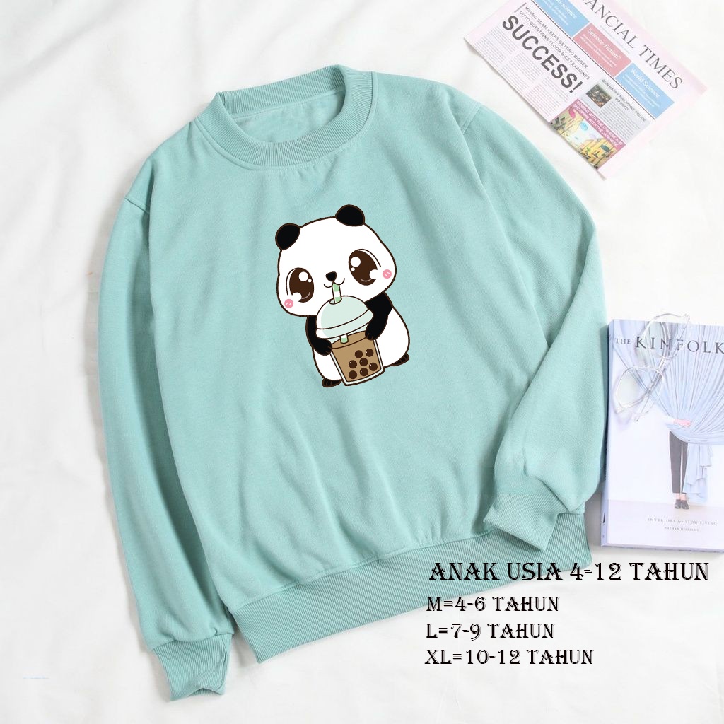 sweater crewneck anak unisex usia 4-12 tahun/sweater crewneck anak terbaru cowok cewek/jaket anak model crewneck