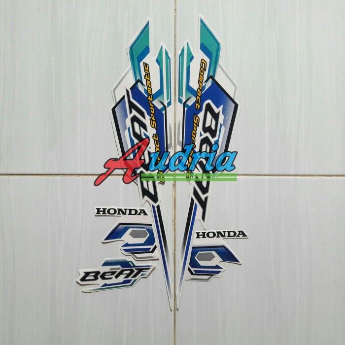 

TERLARIS | Sticker Striping Motor Honda Beat 2008 Putih-Biru