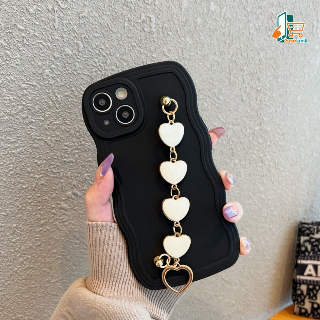 GC05 SOFTCASE GELOMBANG RANTAI LOVE FOR OPPO A3S A1K A5S A7 A11K A12 A15 A16 A55 A17 A17K A31 A8 A37 NEO 9 A39 A57 A9 A5 A52 A92 A53 A33 2020 A54 A55 A57 2022 A77S CS5244