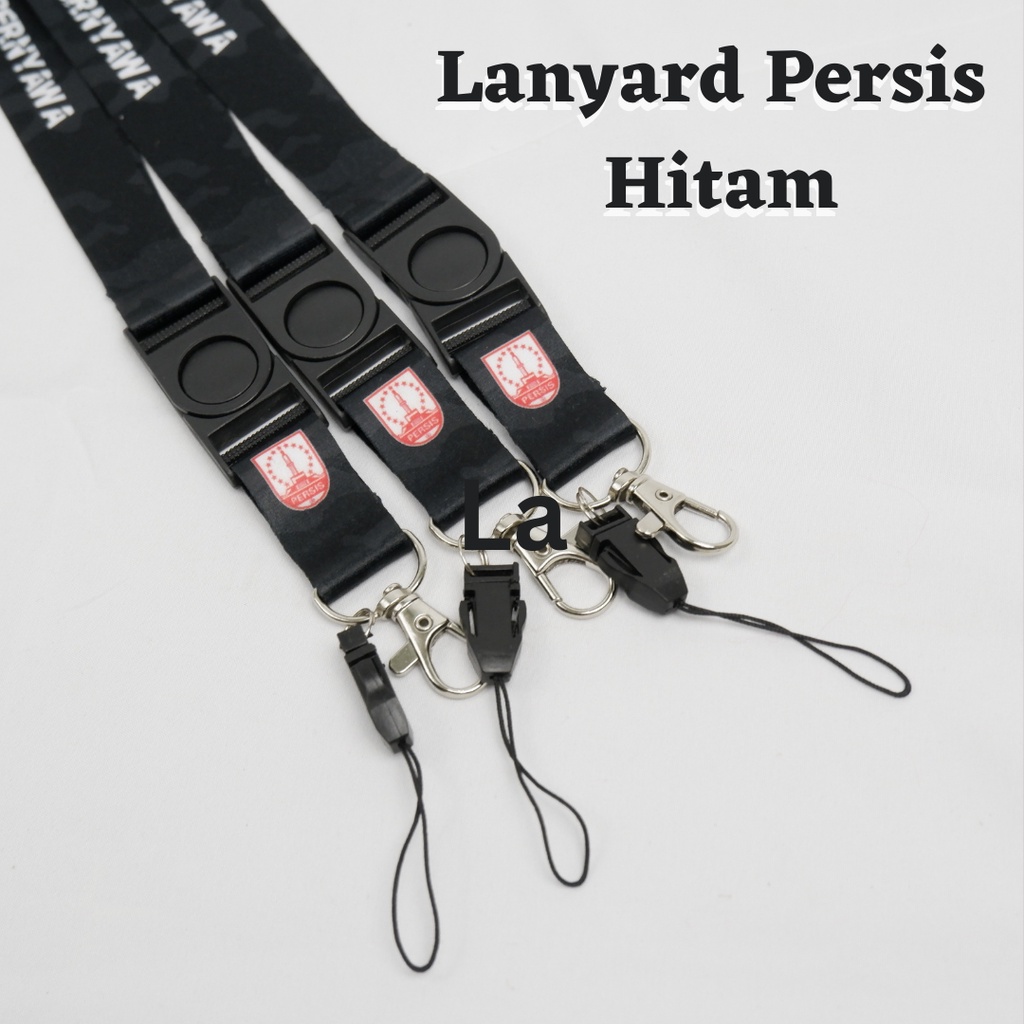 

Lanyard Persis Solo Tali ID Card Gantungan Multifungsi Tali Card Holder Hp Full Printing 2 Sisi Warna Hitam