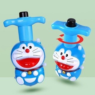 PROMO TERBARU - Mainan Anak Gangsing Doraemon /GASING Tradisional Dengan Musik Lampu /gasing dora /gasing LED /gasing karakter