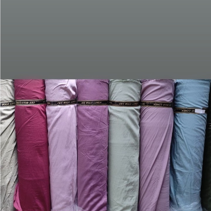 (HARGA PER 0,5 METER) Kain POLO LINEN Premium