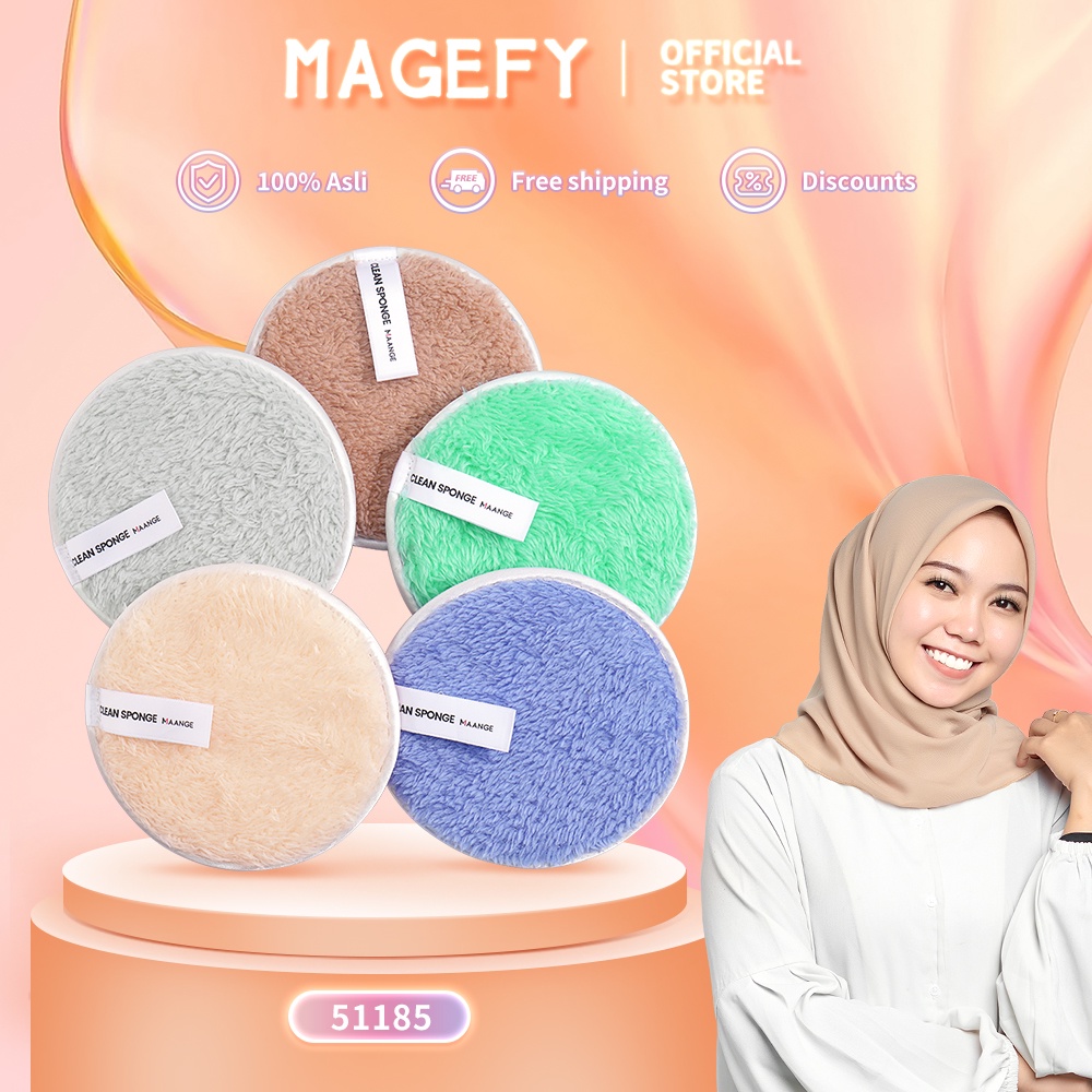 MAGEFY Makeup Remover Puff Pad Powder Penghilang Pembersih Wajah 5709