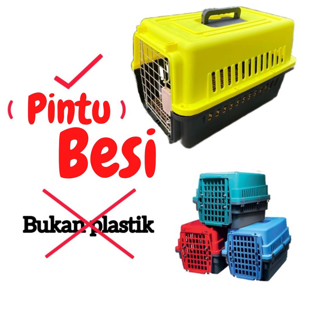 PET CARGO KANDANG KUCING BERBAGAI MACAM WARNA PINTU BESI PET TRAVEL PET CARRIER KUCING ANJING KELINCI FEZONE