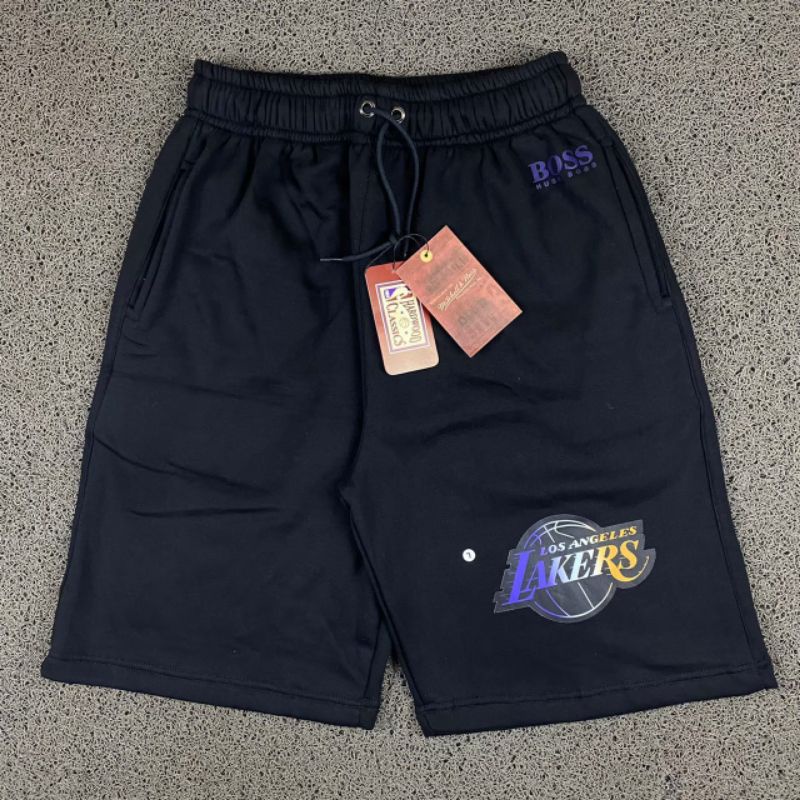 CELANA PENDEK LAKERS BLACK FULL TAG LABEL HIGH QUALITY CASUAL HYPE FASHION PRIA