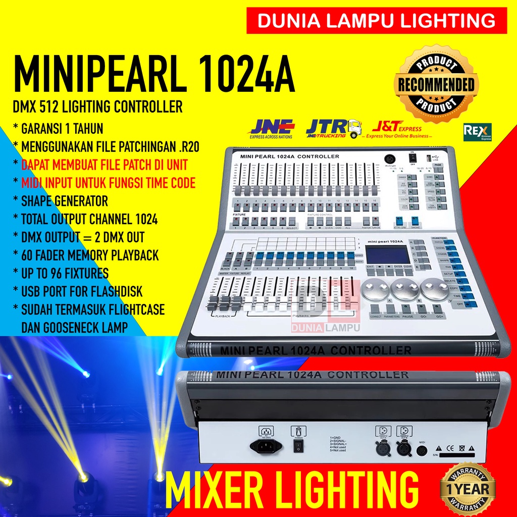 PALING MURAH Mixer lampu panggung  parled beam dmx 512 lighting controller minipearl 1024A Mini Pear