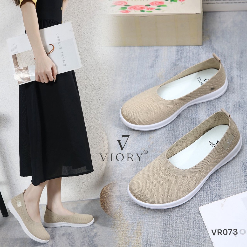 VIORY Sepatu FlyKnit Flat Shoes #VR073 ORIGINAL