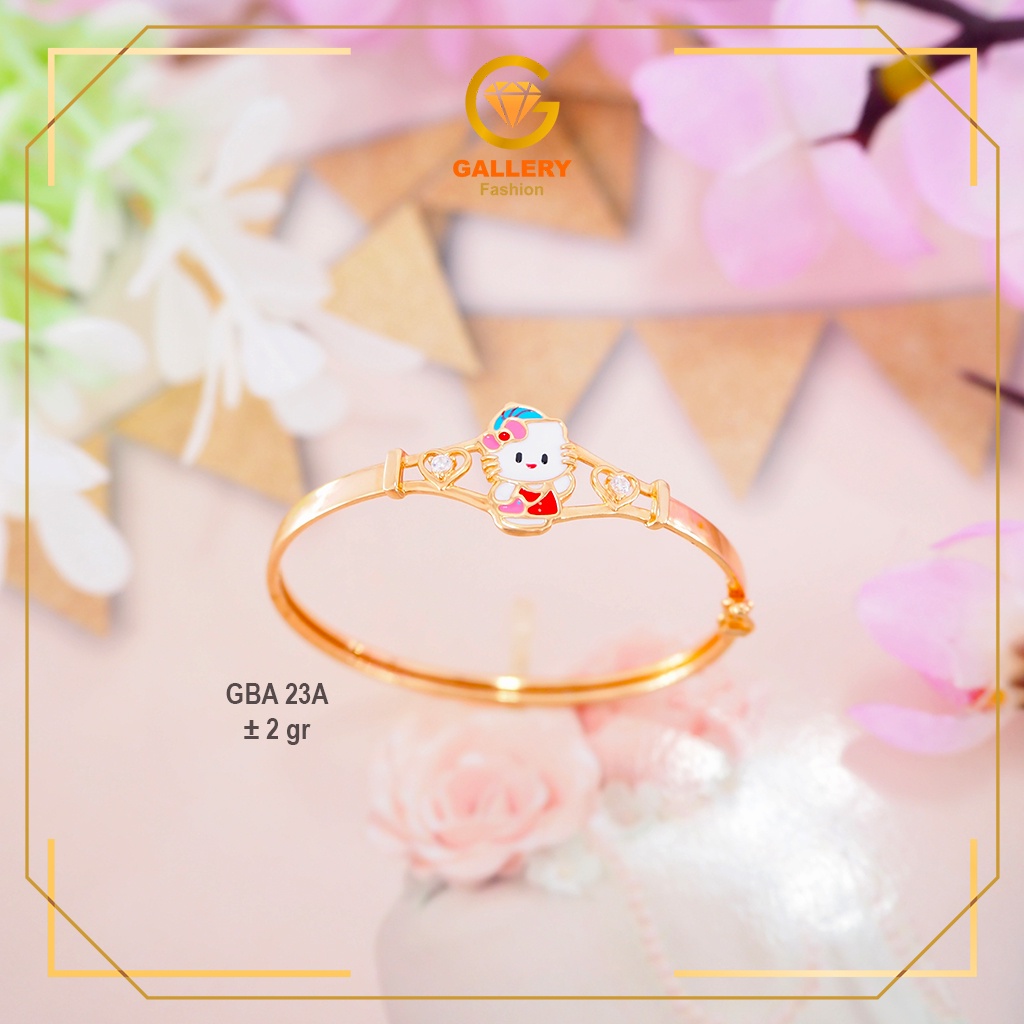 GELANG ANAK EMAS ASLI KADAR 300%/6KARAT (6K) 375%/8KARAT (8K) DAN 700/16KARAT (16K) KODE GBA22A GBA2