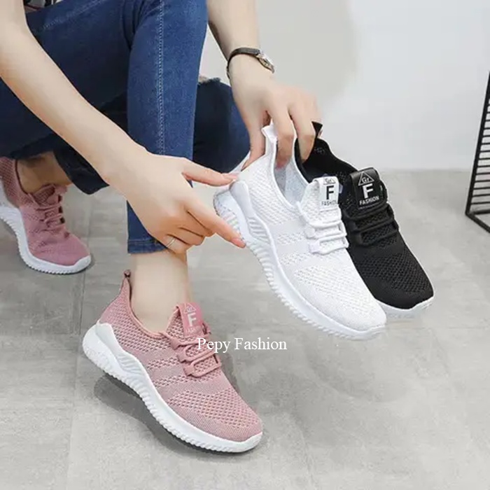 Sepatu Sport Snakers Putih Kasual Casual Seoatu Fashion Sekolah Model Korea Sneakers Wanita Cewek Or