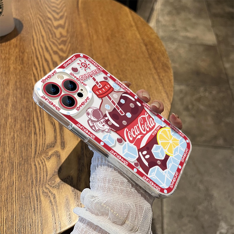 IPHONE Casing Transparan Lembut Lucu Kompatibel Untuk Iphone14 13 12 Pro Max 11 XS XR X8 7 6S Plus Casing Hp Mini TPU Silikon Shockproof Clear Cover