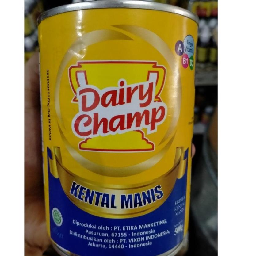 

Dijamin Ori>/ Susu Krimer Kental Manis Dairy Champ - Susu 480gram