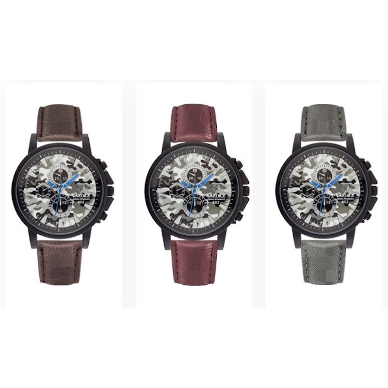 IMPOR ORIGINAL JAM TANGAN YAZOLE 402 MOTIF LORENG DIAMETER 45MM STRAP KULIT SINTETIS