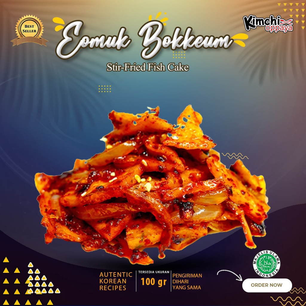 

Banchan-Eomuk Bokkeum / 어묵볶음 /Stir-Fried Fish Cake/Odeng Goreng 250Gr