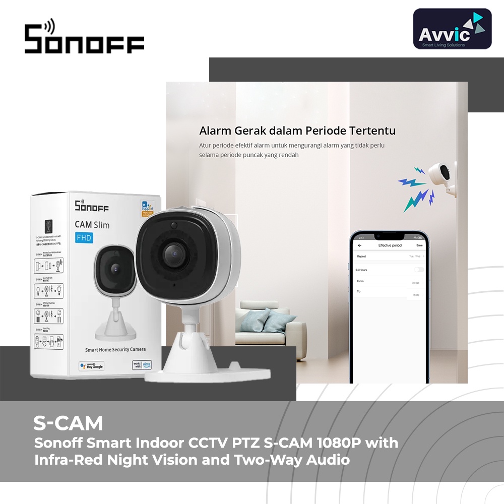 Sonoff Smart Indoor CCTV PTZ S-CAM 1080P Smart Home IOT