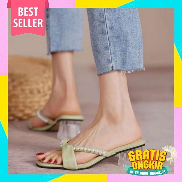 Fergyes Couldy Sandal Lokal Brand Heels 3Cm Sandal Hak Hils Wanita Korean Style Hak Tahu Kekinian 20