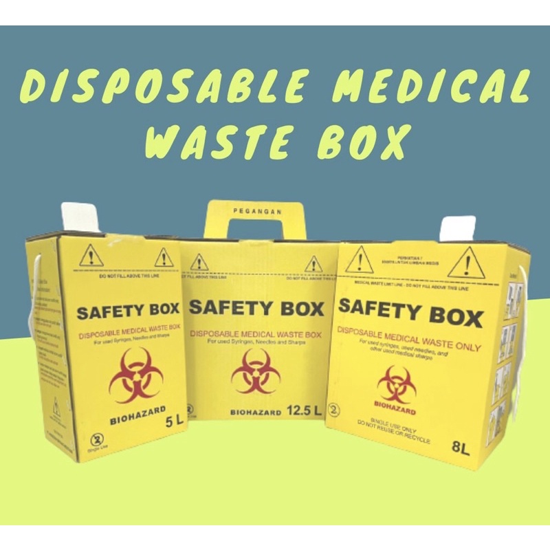 Safety box medis/Safety Box 5L 8L 12,5L/Dus Box limbah medis