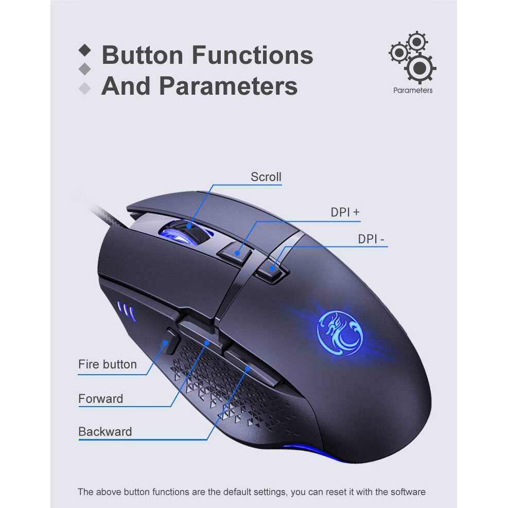 Gaming Mouse Wired LED 7200 DPI - Mouse Gaming / Sekolah / Kerja - Mouse Laptop - Murah dan Awet - Ergonomis