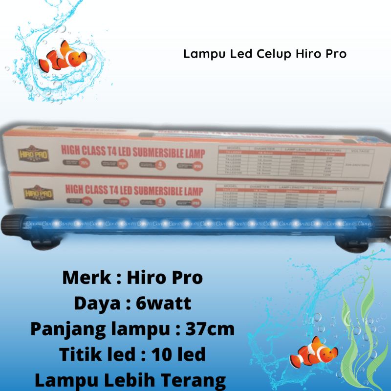 PROMO MURAH Lampu Led Celup Aquarium HIRO PRO T440