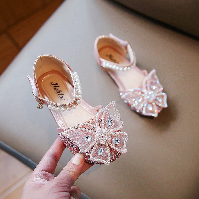 [Brandedbaby] 21-35 SEPATU PESTA ANAK PEREMPUAN IMPORT PREMIUM BLING-BLING BUTTERFLY MUTIARA HITAM SILVER PINK PARTY SHOES ANAK PEREMPUAN / SEPATU PESTA FLAT KUPU-KUPU