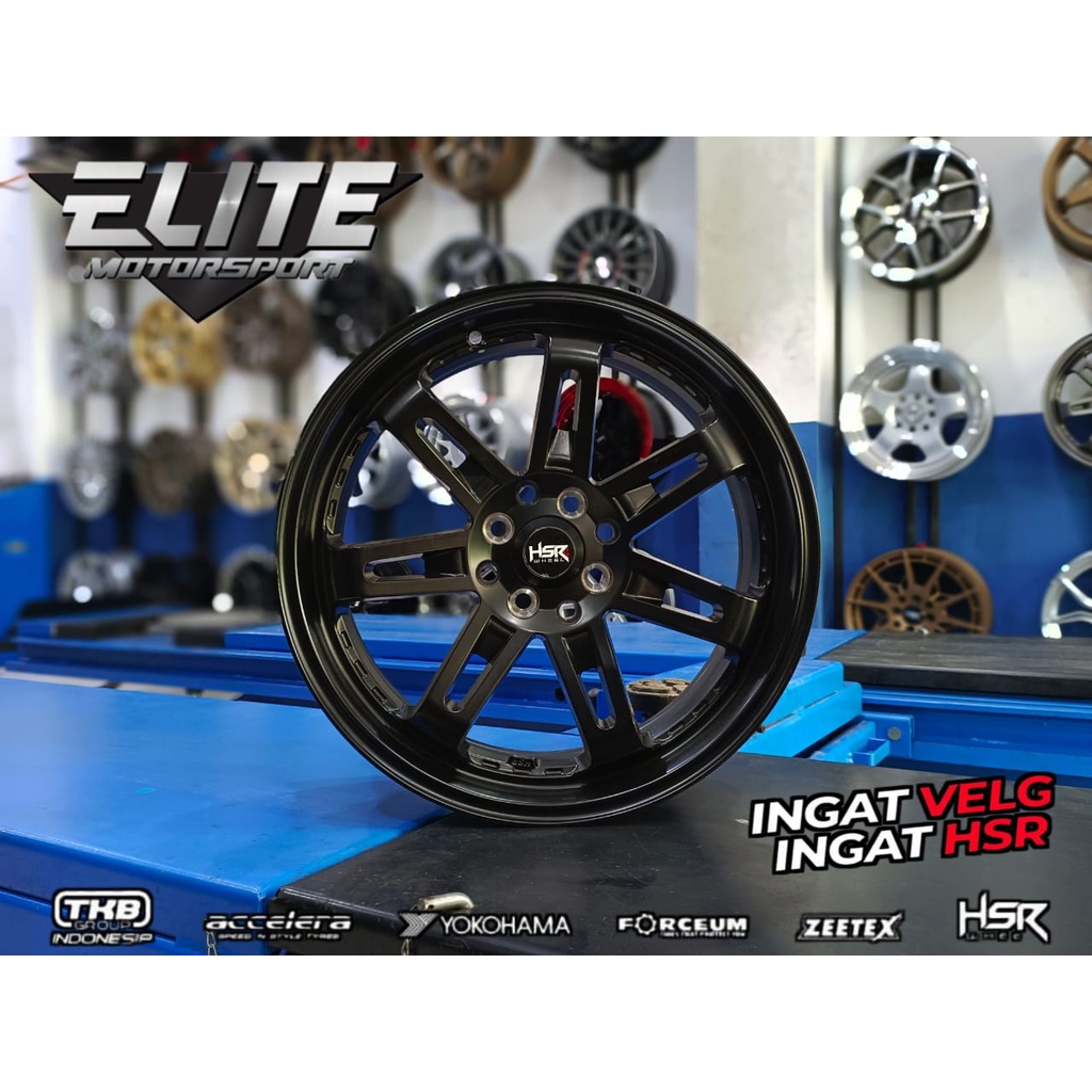 Velg HSR Diamon Ring 17 Lebar 7.5 Lubang 4 Velg Mobil Mobil Avanza KIA