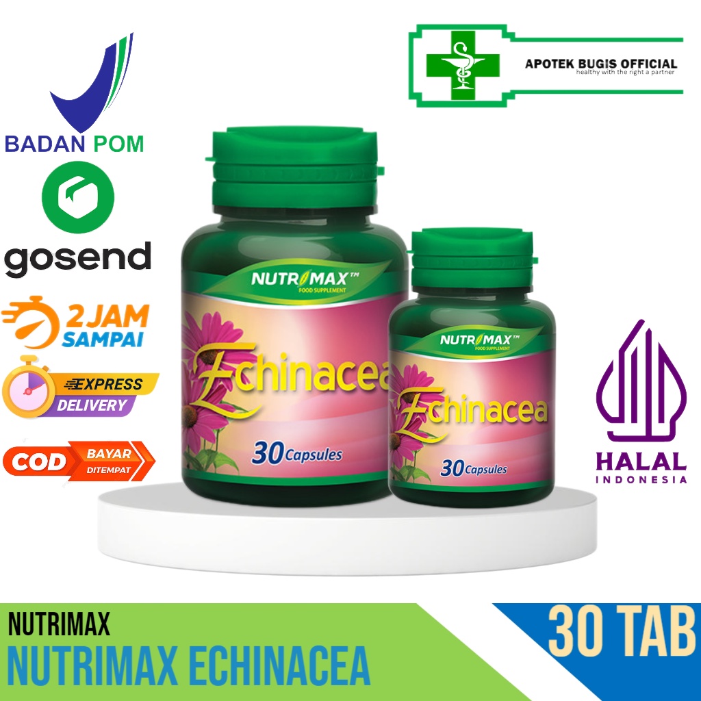 Nutrimax Echinacea 30 Kapsul - Stamina Tubuh Suplemen Alami