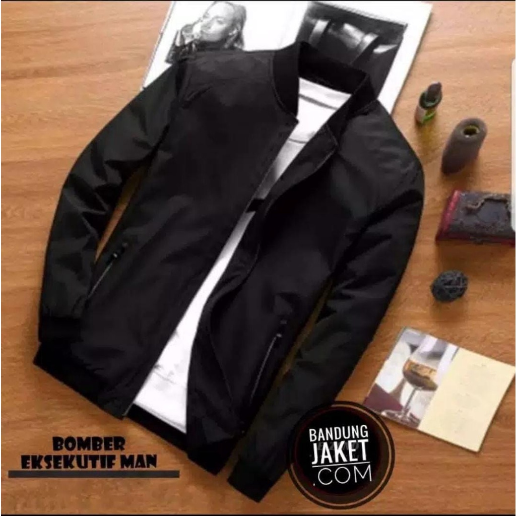 BOMBER MAN JACKET || JAKET BOMBER POLOS PRIA  || BOMBER EKSEKUTIF MAN#BOM