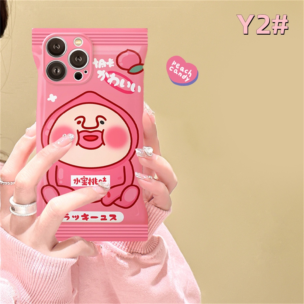 Casing Lucu Redmi Note11 Pro Note11S 10C Note10 5G 10A 9C 9A 10 9T 10s Note9 Note8 Poco X3 NFC M3 Kartun Peach Cewek TPU Soft Phone Cover