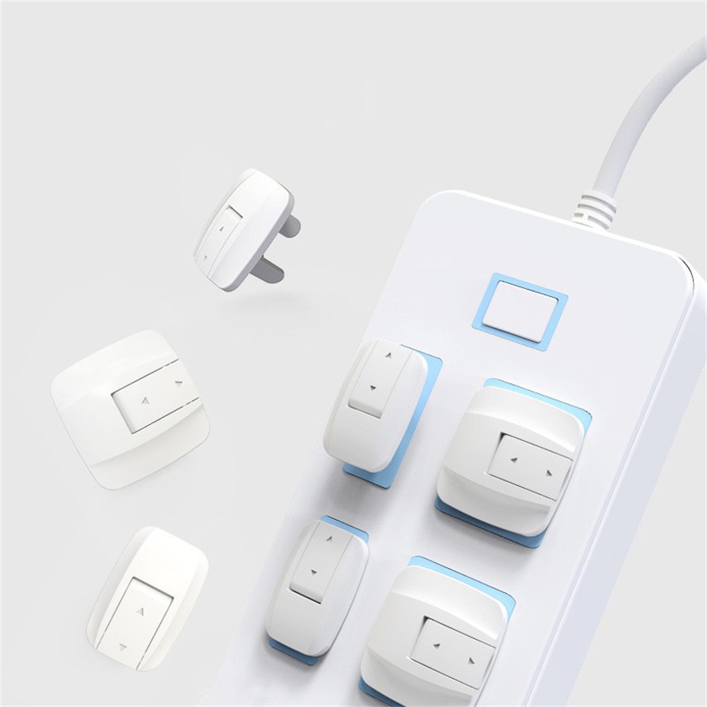 ღ Self-Adhesive Socket Fixer Kuku Gratis Plug Rak Pemegang Dinding Plug Stiker Sucker Tanpa Jejak Socket penyimpanan Rumah Organizer Kabel Rak