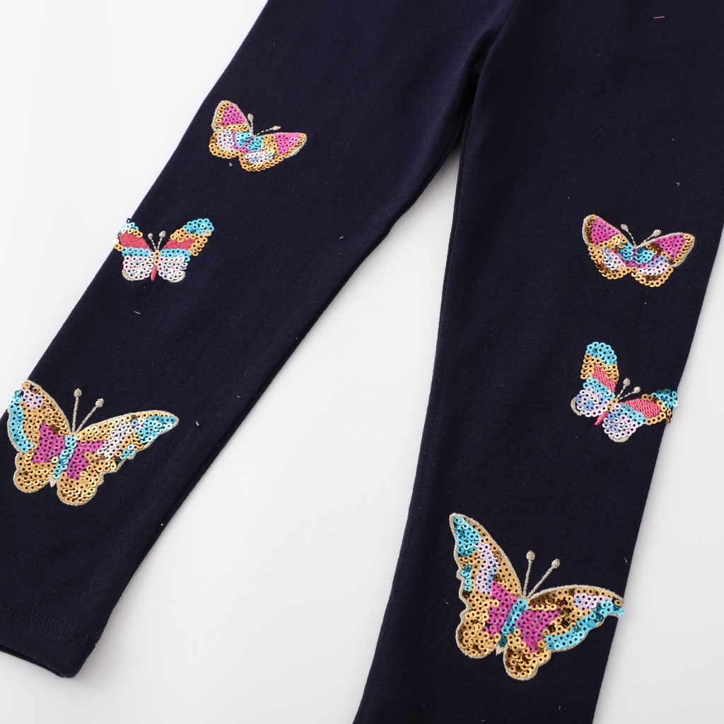 babyfit 2-7thn celana legging anak perempuaan jumping butterfly sequin import ydm-0402r