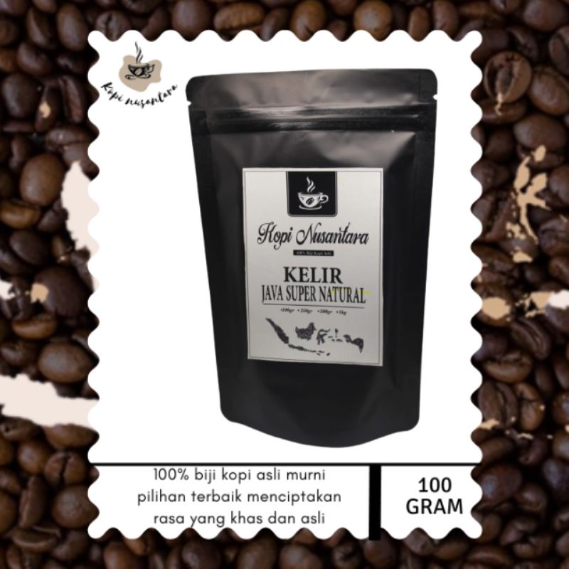 

kopi kelir Java super natural 100% bubuk biji kopi asli murni 100gram