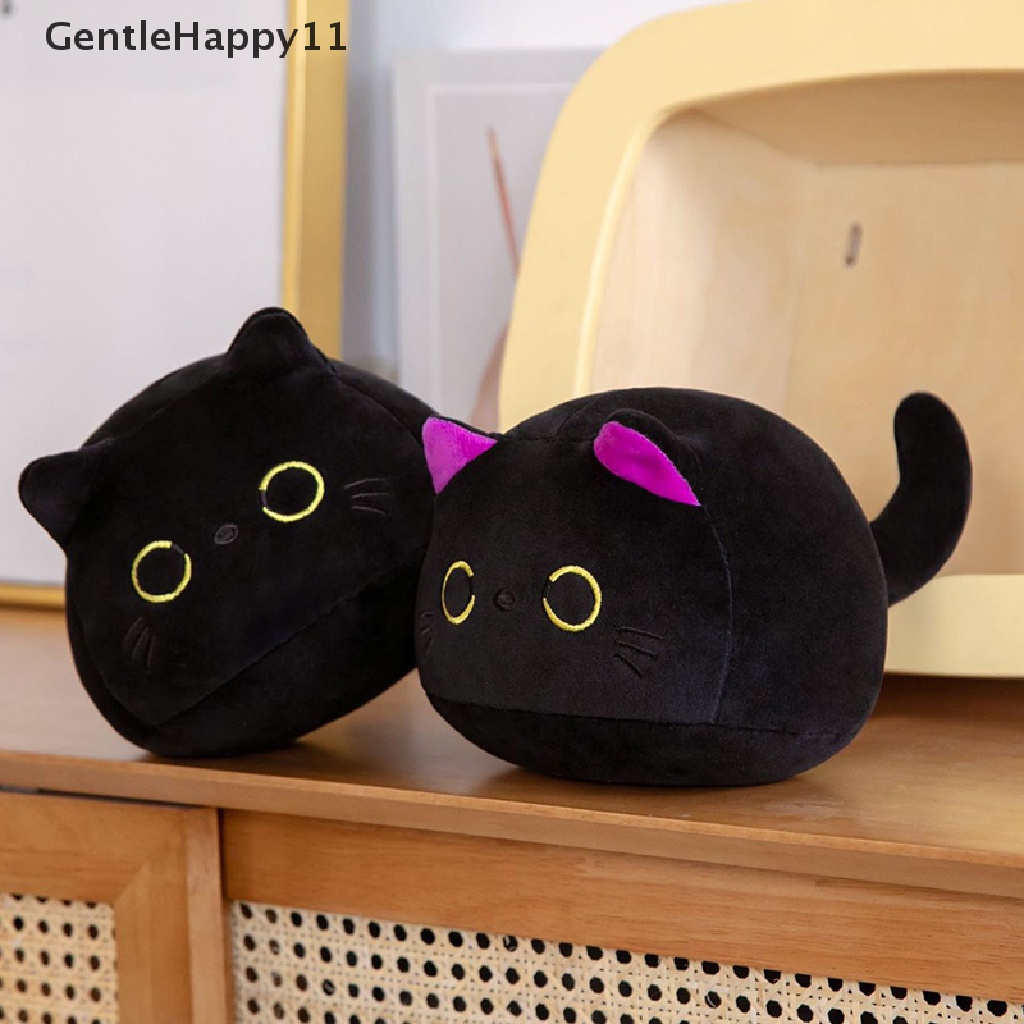 Gentlehappy 10/25CM Hitam Kucing Bantal Lucu Boneka Mewah Liontin Gantungan Kunci Dekorasi id