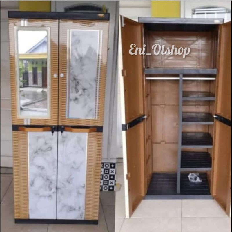 Lemari Pakaian Plastik 2 Pintu, Naiba