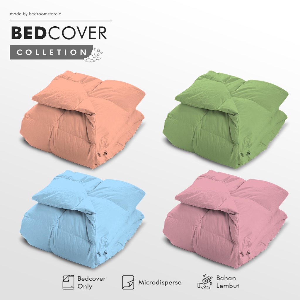 Bedcover Super Single 150x220 - Double Polos/Aesthetic Selimut Saja