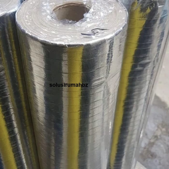 permeter Aluminium Foil Woven Double Side L 120cm Meteran Metalizing