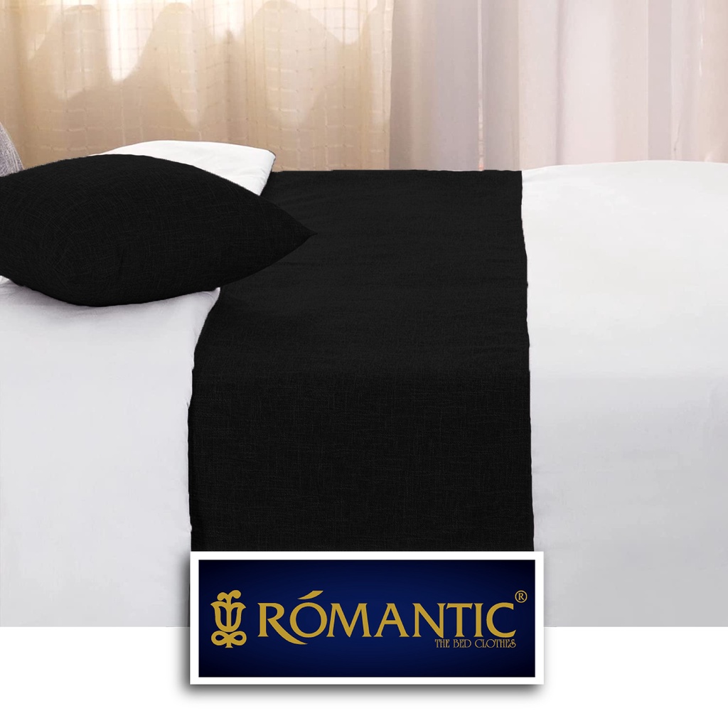 Bed Runner / Selendang kasur Balck by ROMANTIC standard Hotel minimalis